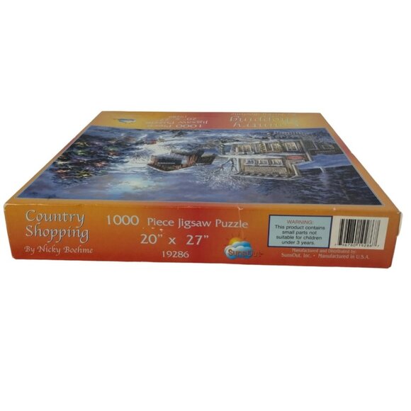 SunsOut Country Shopping 1000 Piece Holiday Jigsaw Puzzle Country Store Complete - Picture 6 of 12